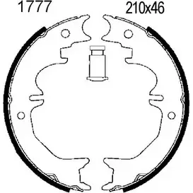 Тормозные колодки ручника, комплект BSF 01777 20IS4I 1203446961 YK 8IIV изображение 0