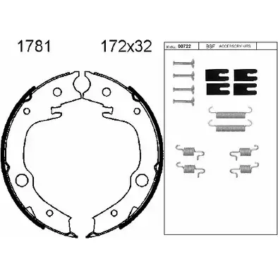 Тормозные колодки ручника, комплект BSF 1203446964 QNQBEKD 6 3JQH 01781K изображение 0