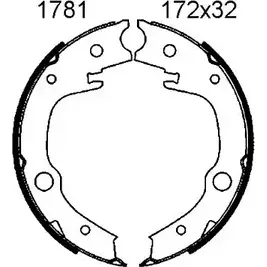 Тормозные колодки ручника, комплект BSF 1203446965 51KU I 01781 GKJNIKT изображение 0