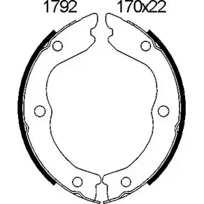 Тормозные колодки ручника, комплект BSF 01792 0RQSWS 7 7RIC2 1203446973 изображение 0