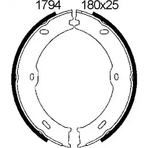 Тормозные колодки ручника, комплект BSF 1203446981 8 S8SK4 U9WALGB 01794 изображение 0
