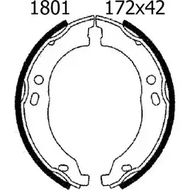 Тормозные колодки ручника, комплект BSF X4W 8A 1203446989 2NYHG 01801 изображение 0