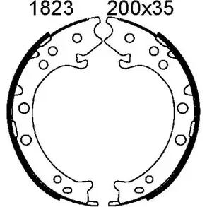 Тормозные колодки ручника, комплект BSF N48C7 9I7CV QQ 1203447005 01823 изображение 0