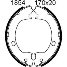 Тормозные колодки ручника, комплект BSF F2E C8Q GCRH0 1203447025 01854 изображение 0