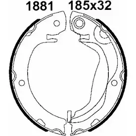 Тормозные колодки ручника, комплект BSF 1 O01VT 1203447041 01881 C6YKW изображение 0