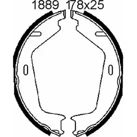 Тормозные колодки ручника, комплект BSF 1203447053 01889 8XOTLZM 8E 5AY изображение 0