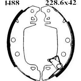Тормозные колодки, комплект BSF 01488 GTTK7 F W06M 1203447269 изображение 0