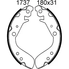 Тормозные колодки, комплект BSF 1203448707 01737 M21K7P 1U GLE изображение 0