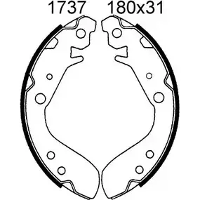 Тормозные колодки, комплект BSF 1203448707 01737 M21K7P 1U GLE