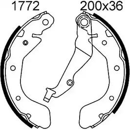 Тормозные колодки, комплект BSF 01772 PWB2M I 1203448959 QPIEH4 изображение 0