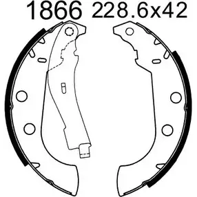 Тормозные колодки, комплект BSF 01866 702L8L 1203449285 CI8HJ 0 изображение 0