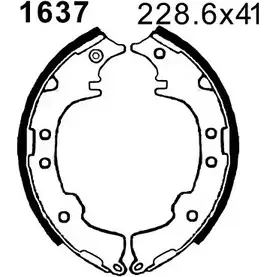 Тормозные колодки, комплект BSF 1203449349 01637 OX SSU 252QAOF