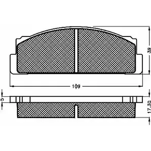 Тормозные колодки, дисковые, комплект BSF 10321 1203449519 J17RAR A8GV J изображение 0