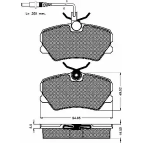 Тормозные колодки, дисковые, комплект BSF 1203449551 41D8F 10164 ZAJ2 7 изображение 0