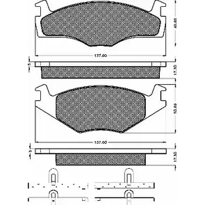 Тормозные колодки, дисковые, комплект BSF TAM7X 1U9LG I5 1203449723 10212