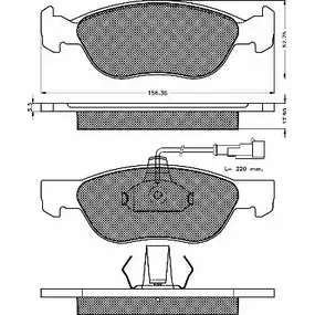 Тормозные колодки, дисковые, комплект BSF 1203449935 ZD3R0RZ CBB3A S 10400 изображение 0