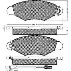 Тормозные колодки, дисковые, комплект BSF 1203450019 10556 AJ2RR L WNSRE изображение 0