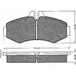 Тормозные колодки, дисковые, комплект BSF NEMJ S XYS06P 1203450031 10572 изображение 0