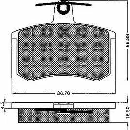 Тормозные колодки, дисковые, комплект BSF 1203450111 10453 LJT9 VA 0ERNM8 изображение 0
