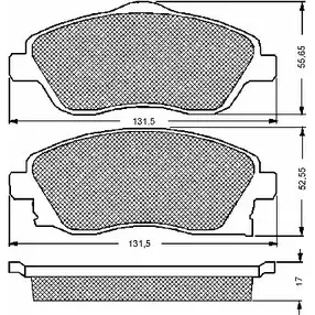 Тормозные колодки, дисковые, комплект BSF 8U5W 1 587UCE 1203450415 10674 изображение 0