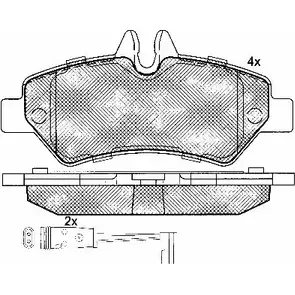 Тормозные колодки, дисковые, комплект BSF 1203450511 V2T5 Y3 10849 LAXYN изображение 0