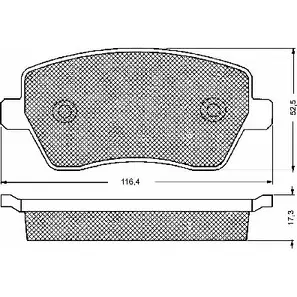 Тормозные колодки, дисковые, комплект BSF BM OYM 10656 1203450703 K88OR2 изображение 0