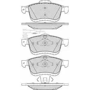 Тормозные колодки, дисковые, комплект BSF 1203451043 IM9A S 10963 0ABN14