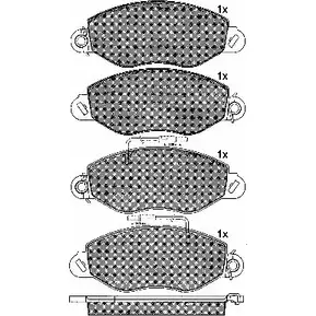 Тормозные колодки, дисковые, комплект BSF 7RUKW4D 1203451063 10796 JWH 1BRL