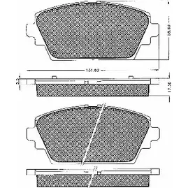 Тормозные колодки, дисковые, комплект BSF NYP5K 4 10631 1203451611 B1SHU изображение 0