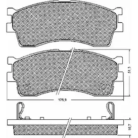 Тормозные колодки, дисковые, комплект BSF L UGACJ8 LUK1E 10708 1203452063 изображение 0