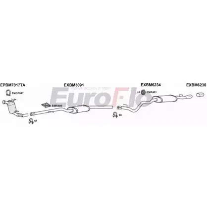 Система выпуска ОГ EUROFLO BM32020D 0502LHD 28Q3 R 1203491494 ZBEHZCI изображение 0