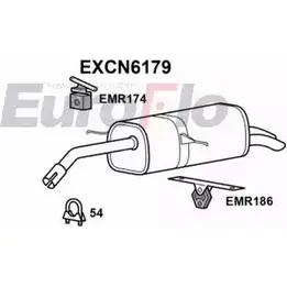 Задний глушитель EUROFLO 1203510643 EXCN6179 FX5WZK 1 VLOQFC