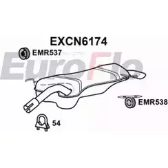 Задний глушитель EUROFLO 1203517069 TFMATY EXCN6174 FB JSB изображение 0