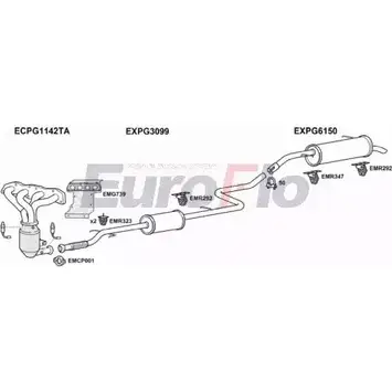 Система выпуска ОГ EUROFLO ZS5CN 1203659858 O XUDWX PG20714 1011D изображение 0