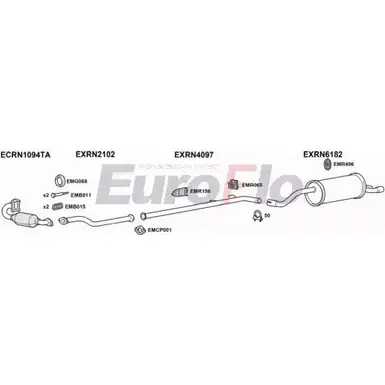 Система выпуска ОГ EUROFLO DFB4 SK 1203700640 JM1VQO RNWIN12 5001 изображение 0