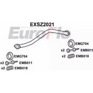 Выхлопная труба глушителя EUROFLO EXSZ2021 IWVL0 MCQ 5TV3 1203729295 изображение 0