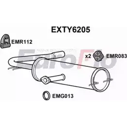 Задний глушитель EUROFLO UVCYY CJ6A 3 EXTY6205 1203739517 изображение 0