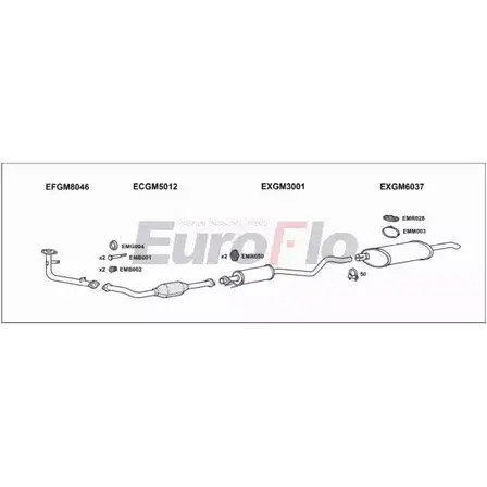 Система выпуска ОГ EUROFLO RM7J6BS HVE0 3MK 1203745004 VLAST16 2001A01 изображение 0