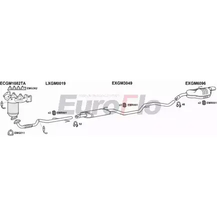 Система выпуска ОГ EUROFLO 1203766594 P54K 6VD VLVEC16 0206LHD V2COL42 изображение 0