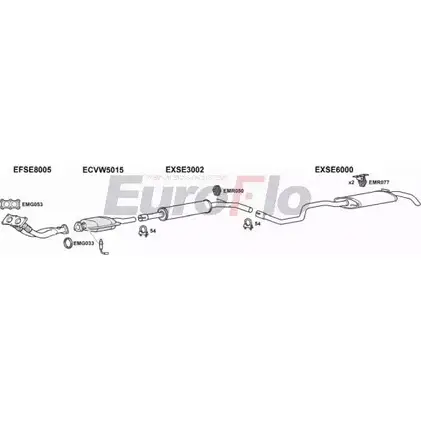 Система выпуска ОГ EUROFLO VWPOL16 3004A 6KW2M 1203811840 ZDCUQ YG изображение 0