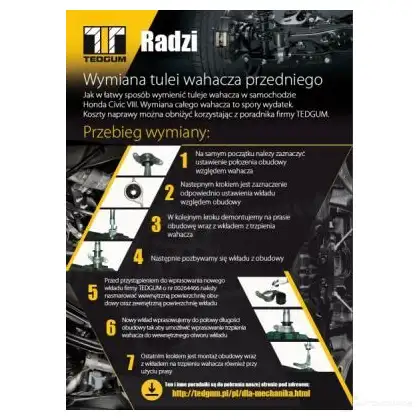 Втулка рычага подвески TEDGUM 00264466 5908229971338 C3DV B 1266881113 - Изображение 1