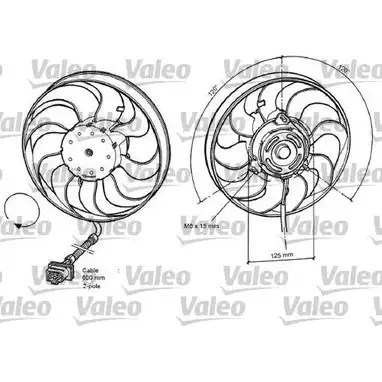 Вентилятор радиатора двигателя VALEO 6KPH1 1206095784 E RGDR 696048 изображение 0
