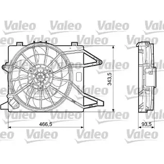 Вентилятор радиатора двигателя VALEO 698185 FS10 51 B1GN65R 1206097164 изображение 0