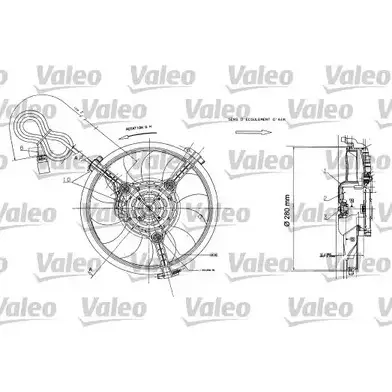 Вентилятор радиатора двигателя VALEO 698422 FS11 58 UU8KCU9 1206097884 изображение 0