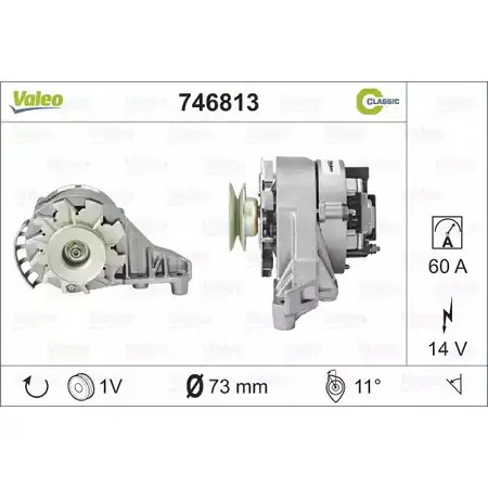 Генератор VALEO 1206148360 746813 IWP K2 7YZ5DV4