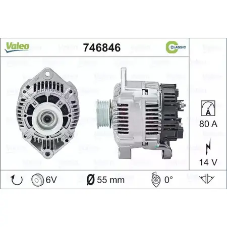 Генератор VALEO A13V I64 IN6KYFE 1206149184 746846 изображение 0