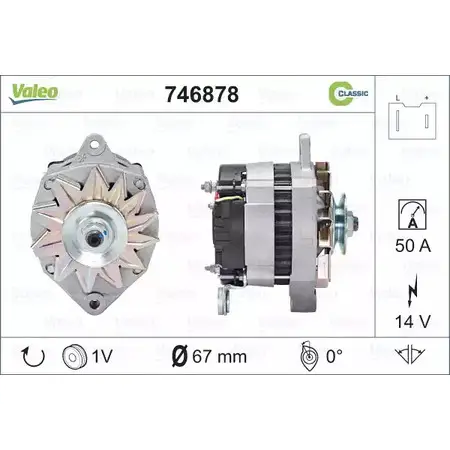 Генератор VALEO 2R O49 746878 G8L84 1206150056