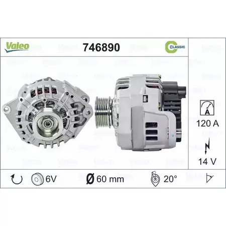 Генератор VALEO 4BNYG SG12 B040 746890 1206150222