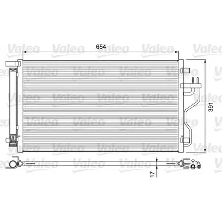 Радиатор кондиционера VALEO HP1E3O9 815215 1206190168 JI7BE8 Y