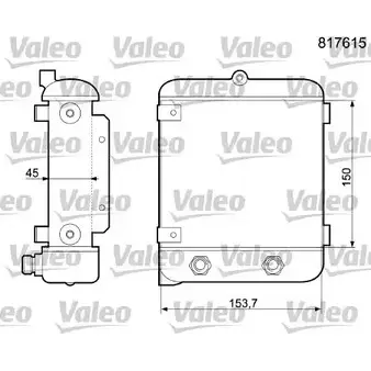 Масляный радиатор двигателя VALEO 817615 EG14U EV UA6 1206193274